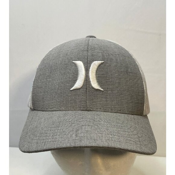 Hurley Other - Hurley hat cap 7" trucker mesh snap back Yupoong Classics white